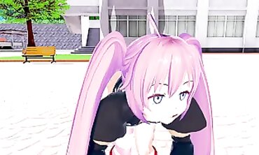 Milim Nava 3D Anime Blowjob And Creampie In Public