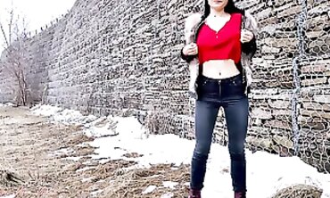 Risky Public Blowjob With Tummy Cumshot