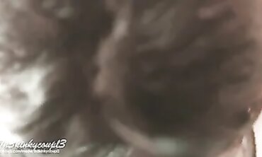 POV: Brunette MILF Housewife Gets Close-Up Blowjob and Handjob Creampie
