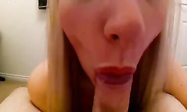 Blonde College Birthday Blowjob With Big Dick