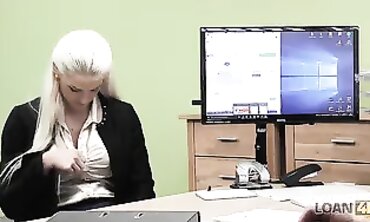 Beauty Blonde Seduced by Loan Agent
