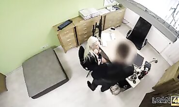 Beauty Blonde Seduced by Loan Agent