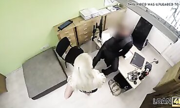 Beauty Blonde Seduced by Loan Agent