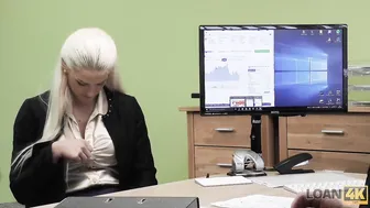 Beauty Blonde Seduced by Loan Agent