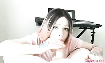 barely legal Marcelin Abadir Delivers a Deep Throat Blowjob and Swallows Cum