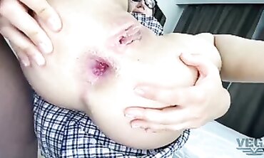 18yo College Student With Glasses Gets Rough Anal And Creampie