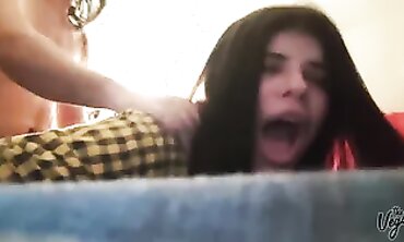 She lost the bet and now she pays with slit