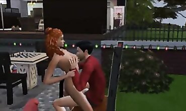 Freundin im Garten - Redheads Caboose-to-Arse Restrain bondage Game" (Redheaded Gf in Yard)