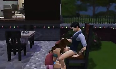 Freundin im Garten - Redheads Caboose-to-Arse Restrain bondage Game" (Redheaded Gf in Yard)