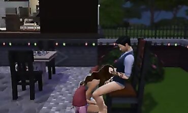 Freundin im Garten - Redheads Caboose-to-Arse Restrain bondage Game" (Redheaded Gf in Yard)