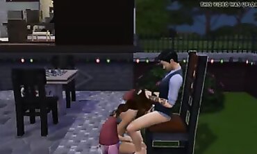 Freundin im Garten - Redheads Caboose-to-Arse Restrain bondage Game" (Redheaded Gf in Yard)