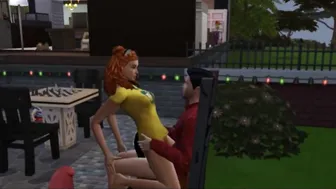 Freundin im Garten - Redheads Caboose-to-Arse Restrain bondage Game" (Redheaded Gf in Yard)