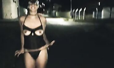 My ex-wifey and me romping on our city streets