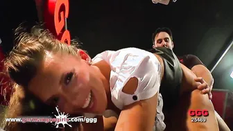 Sanny holds eye contact as we jism on her face into group pulverize