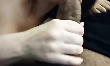 Ball seizing deeply on a giant wood Jizm into gullet