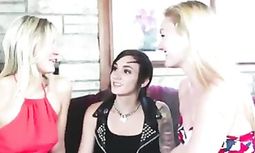 Dyke Nubiles Stepsisters Family Trio-Way with steaming Nephew