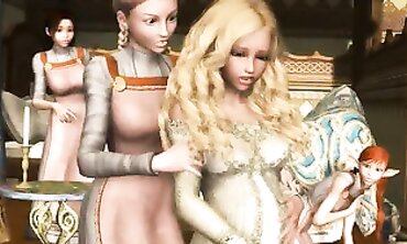 The knocked up goddess desired fucky-fucky with her maids. hermaphroditism