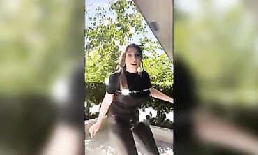 Tik tok sweetie women pantyhose trousers tights sadism & masochism #four
