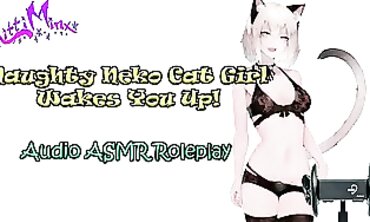 ASMR Ecchi - Sensuous Manga porn Neko Cat girls Wakes you Up Audio