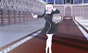 Mmd Nun Can’t Stop Nailing you because your Manhood is Raunchy as