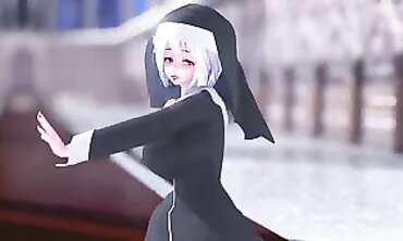 Mmd Nun Can’t Stop Nailing you because your Manhood is Raunchy as