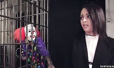 Lil ditzy double anal intrusion drill by clowns