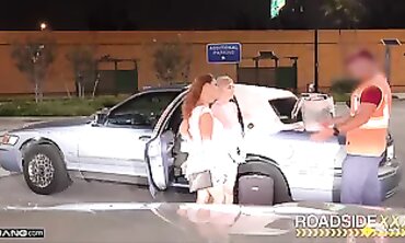 Roadside - Roadside Assistance Ravages super-hot Step-mother and her Step-Daughter-in-law