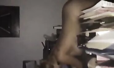 Wife Banged by hefty dark-hued man sausage into Hubbys Office