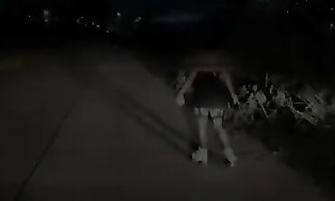 Milking into outdoors using skates and undergarments