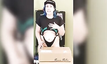 Unboxing Undies Drag with Scanty Gimp outfit Camel Toe