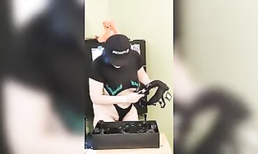 Unboxing Undies Drag with Scanty Gimp outfit Camel Toe