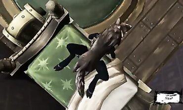 Monster Grizzlies Plumbed a gash with gullet on the Couch | three dimensional Monster Porn