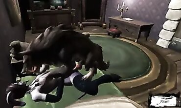 Monster Grizzlies Plumbed a gash with gullet on the Couch | three dimensional Monster Porn