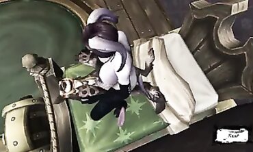Monster Grizzlies Plumbed a gash with gullet on the Couch | three dimensional Monster Porn