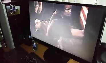 Jacking to video of neighbors rails her stud