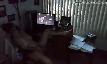 Jacking to video of neighbors rails her stud