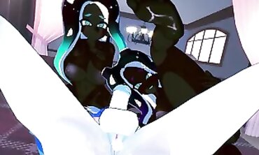 Futa Fuckfest Soiree: Gardevoir and Marina have a all out Clone Group Drill
