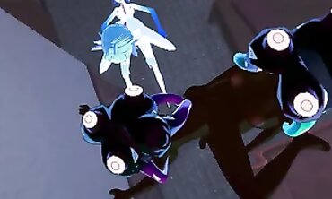 Futa Fuckfest Soiree: Gardevoir and Marina have a all out Clone Group Drill