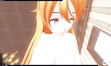 3 DIMENSIONAL ANIME point of view School Lady Invited me to her Home so I can