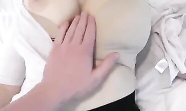 Round light-haired lady with shaggy cunt gets uber-cute spunked