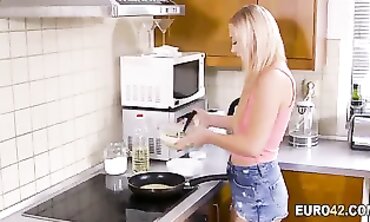 Platinum-blonde COUGAR smacking jaw-dropping well her lezzie dominatrix
