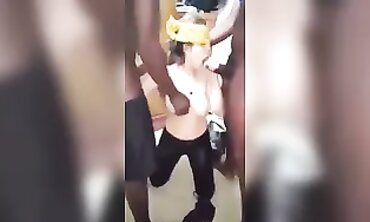 Scum Fiance Made a Gauze Gig with big black cock for Sissy
