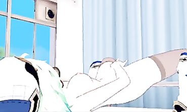 Sucrose Finger-tickling herself into the Nurses Office - Genshin Influence Animated.
