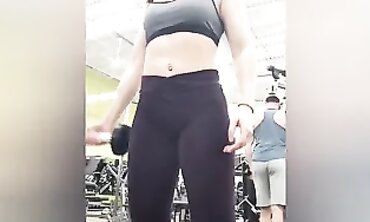 Sport Uber-sexy Does Hand Day Yoga and Jerks inwards the