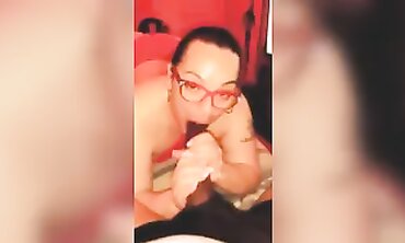 Petite Wife Gives Blowjob to Huge BBC For Her Fucked Up Hubby