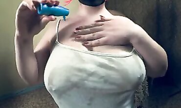 Stepmother Taunted with Melons inwards Lubricant. I Boned her inwards the Mouth