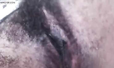 Enormously all furry dark-hued bitch with a tastey sneer