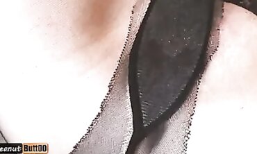 cougar Jacking inwards Drench Pantyhose and Urinating Trough Nylon