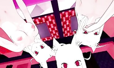 Helltaker: Futa Cerberus trio Fuck-sticks - Triple Fulfillment | Masculine Taker pov