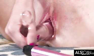 Lil' college-aged Yr Elder Glides a Ginormous Fuck stick into Her Smoothly-shaven Vulva
